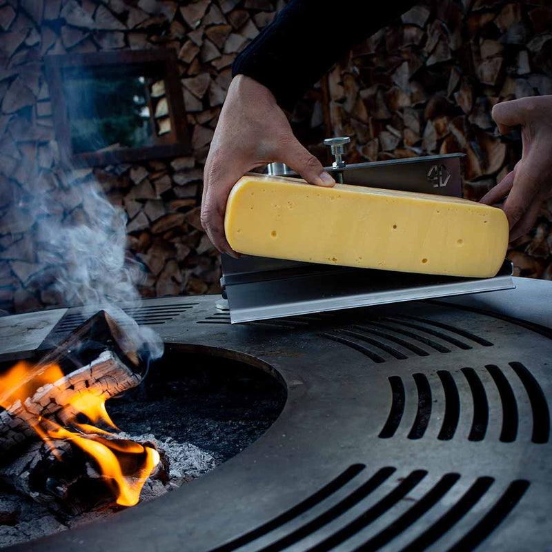 Grillplatte mit Schlitzöffnungen rund 80, Edelstahl