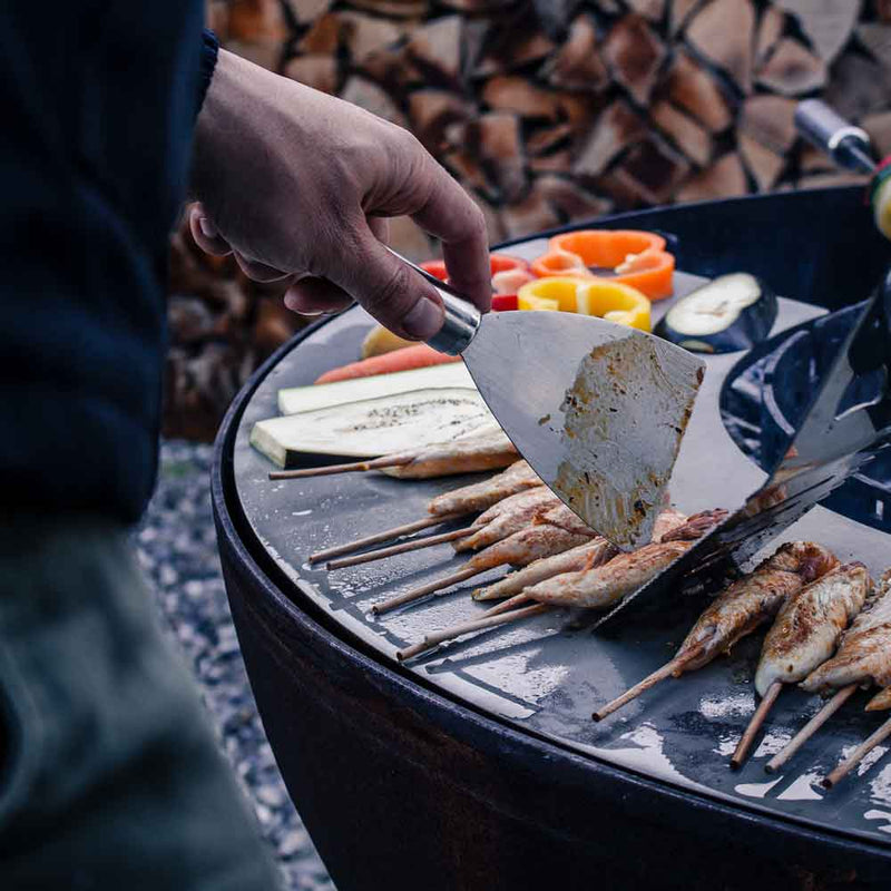 Grillplatte vollflächig rund 80, Edelstahl