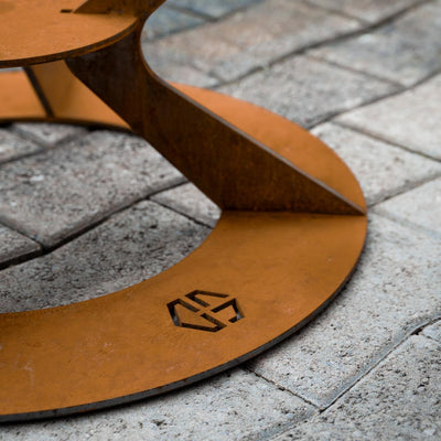 Ständer für Feuerschale, Stahl Edelrost